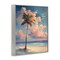 Stupell Industries Bright Hued Beach Palm Framed Giclee Wall Art Design by Arlington Prints